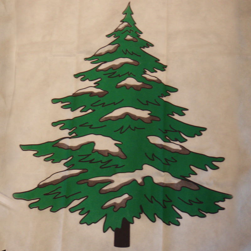 winterhoes met dennenboom opdruk 0,8x1 meter