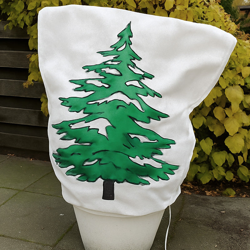 winterhoes met dennenboom opdruk